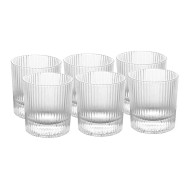 Jogo 6 Copos 300ml Para Whisky De Cristal Ecologico Lines